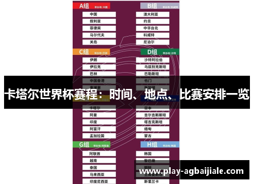 卡塔尔世界杯赛程：时间、地点、比赛安排一览